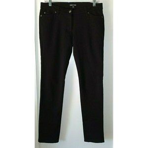 EILEEN FISHER 6 Black Viscose 5-Pocket Stretchy Slim Leg Jeans 30" inseam